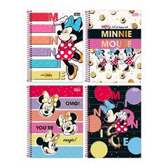 CADERNO 01X1 ESPIRAL 80 FOLHAS CAPA DURA MINNIE 25 TILIBRA