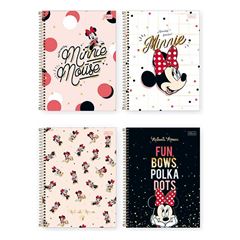 CADERNO 10X1 ESPIRAL CAPA DURA 160 FOLHAS MINNIE 24 TILIBRA