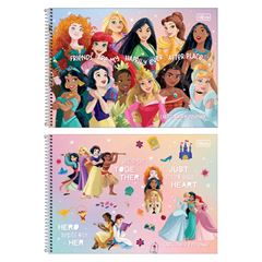 CADERNO ESPIRAL 80 FOLHAS CAPA DURA CARTOGRAFIA PRINCESAS 23 TILIBRA