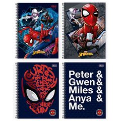 CADERNO 01X1 ESPIRAL CAPA DURA 80 FOLHAS SPIDER MAN FIT 25 TILIBRA