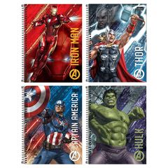 CADERNO 01X1 ESPIRAL 80 FOLHAS CAPA DURA AVENGERS 23 TILIBRA