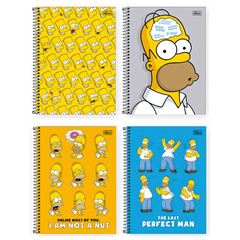 CADERNO 10X1 ESPIRAL CAPA DURA 160 FOLHAS SIMPSONS 24 TILIBRA