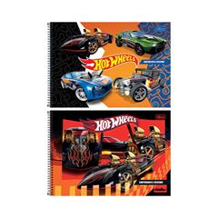 CADERNO ESPIRAL 80 FOLHAS CAPA DURA CARTOGRAFIA HOT WHEELS 24 TILIBRA