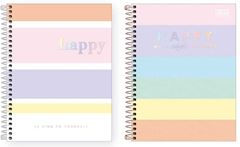 CADERNO 01X1 ESPIRAL 80 FOLHAS CAPA DURA HAPPY COLORS TILIBRA