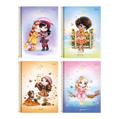 CADERNO 10X1 ESPIRAL 160 FOLHAS CAPA DURA JOLIE 25 TILIBRA