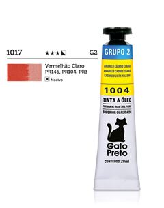 TINTA OLEO GATO PRETO 20ML VERMELHO CLARO 1017