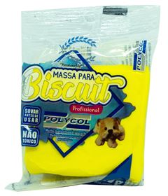 MASSA BISCUIT 90G POLYCOL AMARELO 143