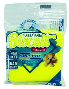 MASSA BISCUIT 90G POLYCOL AMARELO NEON 146