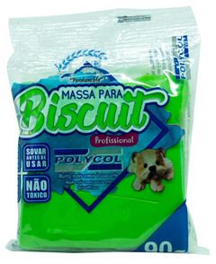 MASSA BISCUIT 90G POLYCOL VERDE FOLHA 162