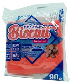 MASSA BISCUIT 90G POLYCOL VERMELHO 182