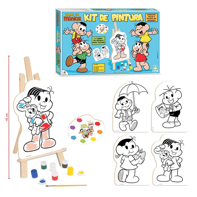 Kit de Pintura com Cavalete - Cocomelon - Nig Brinquedos