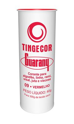 CORANTE EM PO TINGECOR 40G GUARANY VERMELHO