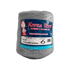 BARBANTE ALGODAO COLOR 4/8 600G CINZA CLARO KOREA