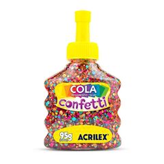 COLA CONFETTI 95G ACRILEX TUTTI-FRUTTI