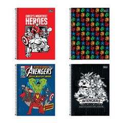 CADERNO 01X1 ESPIRAL CAPA DURA 80 FOLHAS AVENGERS FIT 25 TILIBRA