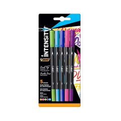 CANETA HIDROGRAFICA BIC INTENSITY DUAL BRUSH COM 5