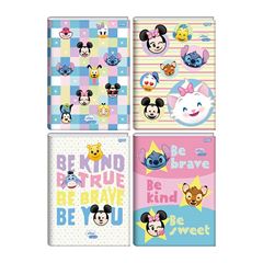 CADERNO 1/4 BROCHURA CAPA DURA 80 FOLHAS DISNEY EMOJI 25 JANDAIA