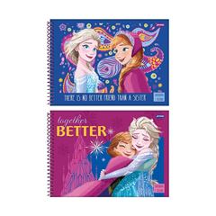 CADERNO ESPIRAL 80 FOLHAS CAPA DURA CARTOGRAFIA GRANDE FROZEN 25 JANDAIA