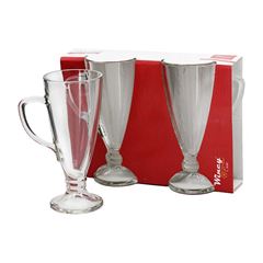 CANECA VIDRO WINCY DIAMANTE 250ML COM 2 PECAS