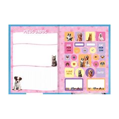 CADERNO 1/4 BROCHURA CAPA DURA 80 FOLHAS MY PETS 25 ANIMATIVA