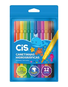 CANETA HIDROGRAFICA CIS 12 CORES