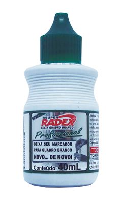 TINTA REABASTECEDORA 40ML QUADRO BRANCO VERDE RADEX