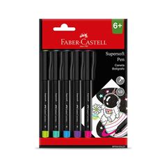 CANETA HIDROGRAFICA FABER PONTA POROSA 1.0MM 5 CORES