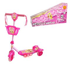 BRINQUEDO PATINETE CORRIDA DIVERTIDA DM CESTO ROSA