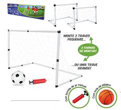 BRINQUEDO FUTEBOL 2 EM 1 TRAVE/TABELA DM SPORTS