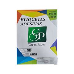 ETIQUETA INKJET+LASER GREEN PAPER 100 FOLHAS 12,7X44,45MM