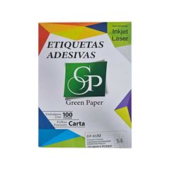 ETIQUETA INKJET+LASER GREEN PAPER 100 FOLHAS 33,9X101,6MM