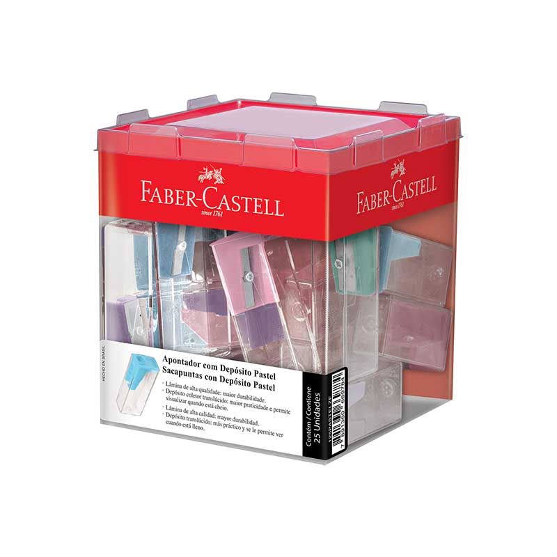 Apontador Faber-Castell com Depósito Mini Box - Papel Mais Cia