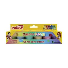 TINTA GUACHE RADEX 06 CORES SORTIDO CANDY COLOR 15ML