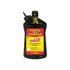 TINTA PARA CARTAZ RADEX 1000ML PRETO