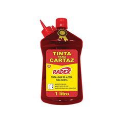 TINTA PARA CARTAZ RADEX 1000ML VERMELHO