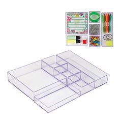 ORGANIZADOR MODULAR COM 6 PECAS WALEU CRISTAL