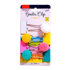 CLIPS POMPOM BRW 25MM COM 4 COLORS