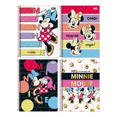 CADERNO 10X1 ESPIRAL 160 FOLHAS CAPA DURA MINNIE 25 TILIBRA