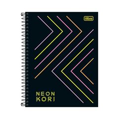 CADERNO 01X1 ESPIRAL 80 FOLHAS CAPA DURA COLEG NEON KORI