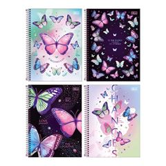 CADERNO 01X1 ESPIRAL 80 FOLHAS CAPA DURA DAISY 25 TILIBRA