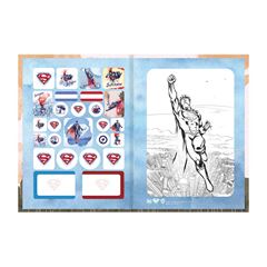 CADERNO 1/4 BROCHURA CAPA DURA 80 FOLHAS SUPERMAN 25 ANIMATIVA