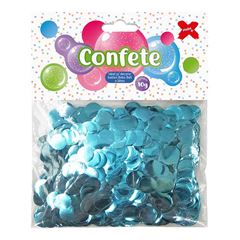 CONFETE 10G MAKE+ PAPEL METALIZADO REDONDO AZUL