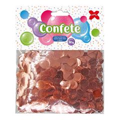 CONFETE 10G MAKE+ PAPEL METALIZADO REDONDO ROSE