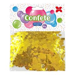 CONFETE 10G MAKE+ PAPEL METALIZADO QUADRADO MINI OURO