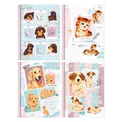 CADERNO 01X1 ESPIRAL 80 FOLHAS CAPA DURA SMOOGIES 24 FORONI