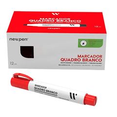 MARCADOR QUADRO BRANCO NEWPEN RECARREGAVEL VERMELHO