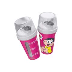 COPO PLASTICO SHAKEIRA MINI 320ML PLASUTIL TURMA DA MONICA