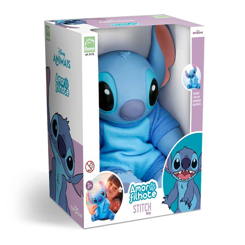 Boneco Baby Coleção Amor De Filhote Stitch Brinquedo Disney