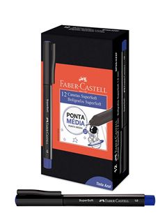 CANETA HIDROGRAFICA FABER SUPERSOFT PEN 1.0MM AZUL