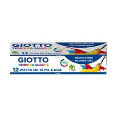 TINTA GUACHE 12 CORES SORTIDO 15ML GIOTTO